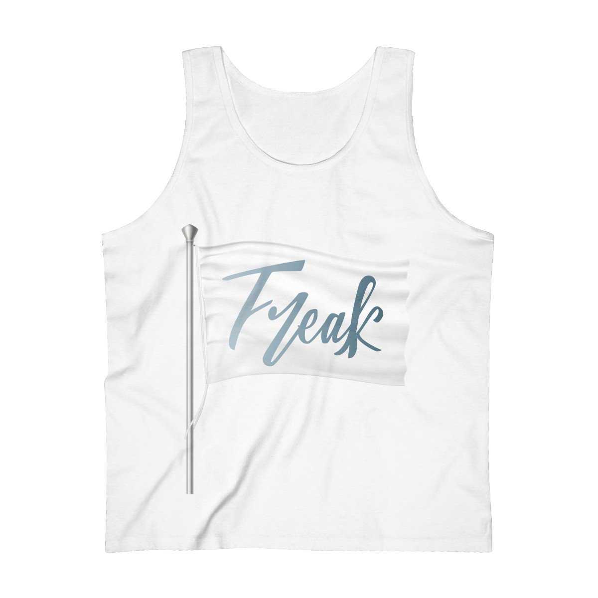 Men's Blue Freak Flag Cotton Tank Top - shopcontrabrands.com