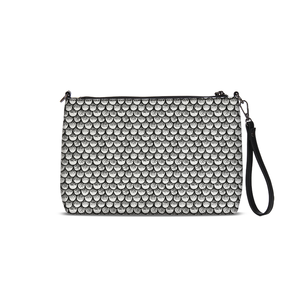 Stippled Scales in Monochrome Daily Zip Pouch | shopcontrabrands.com