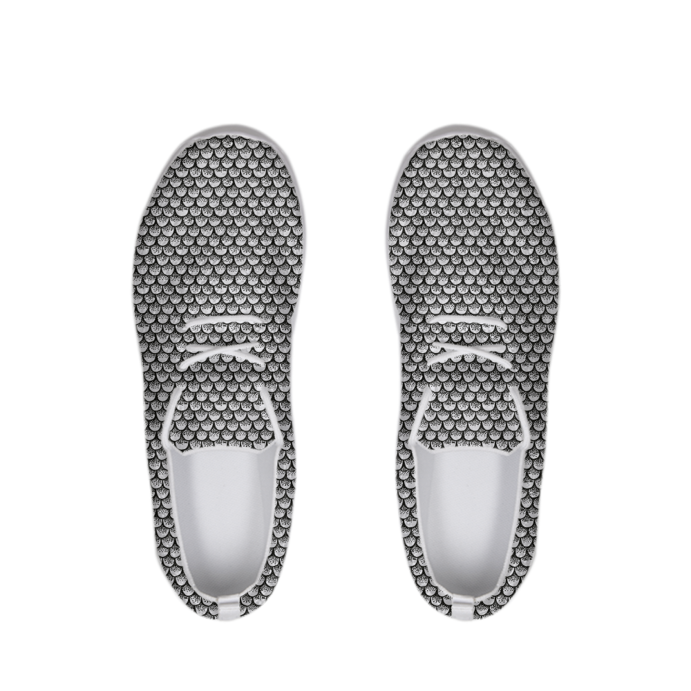 Stippled Scales in Monochrome Lace Up Flyknit Shoe | shopcontrabrands.com