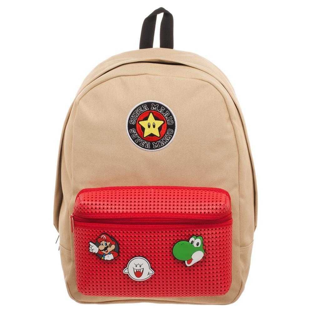 Mario Brothers Backpack w/ Mario Patches - shopcontrabrands.com