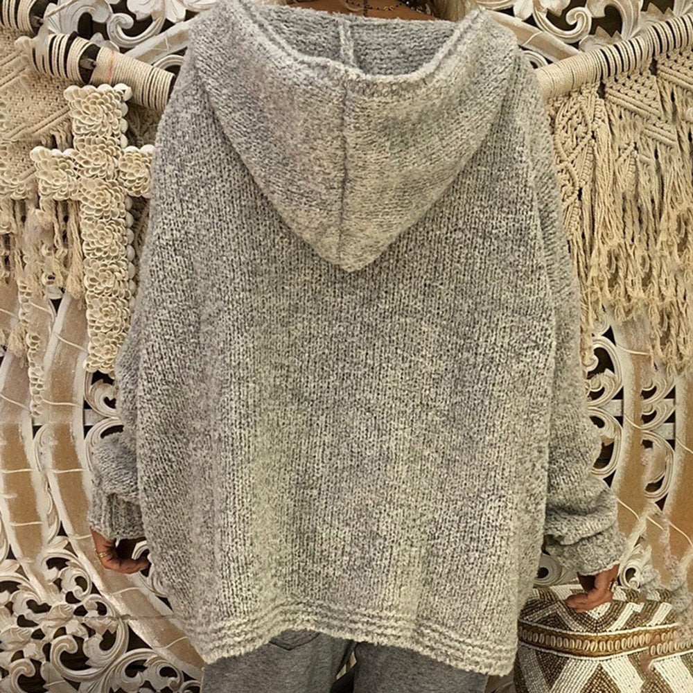 Ladies Oversized Knit Pullover