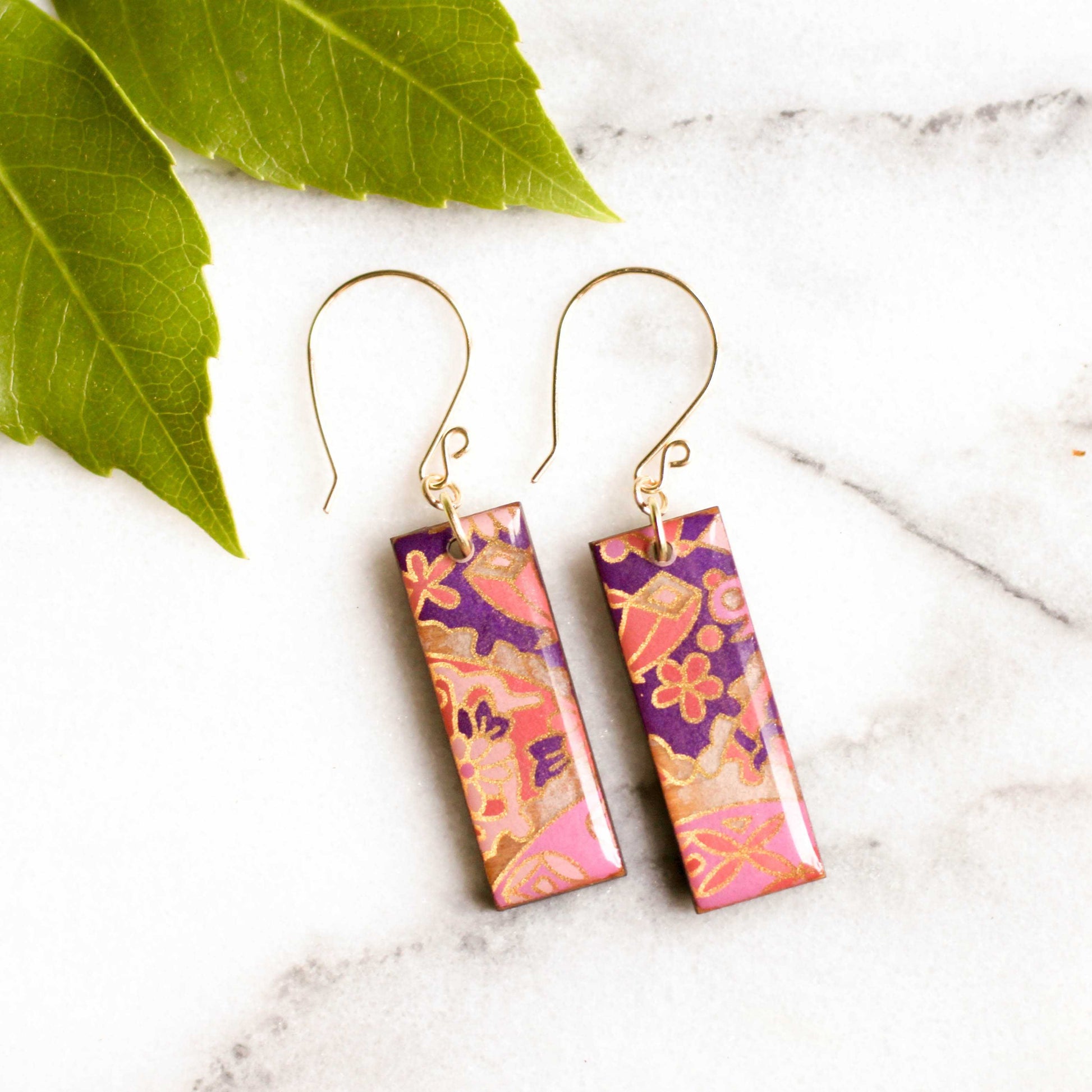 Pink, Purple & Gold Earrings | shopcontrabrands.com