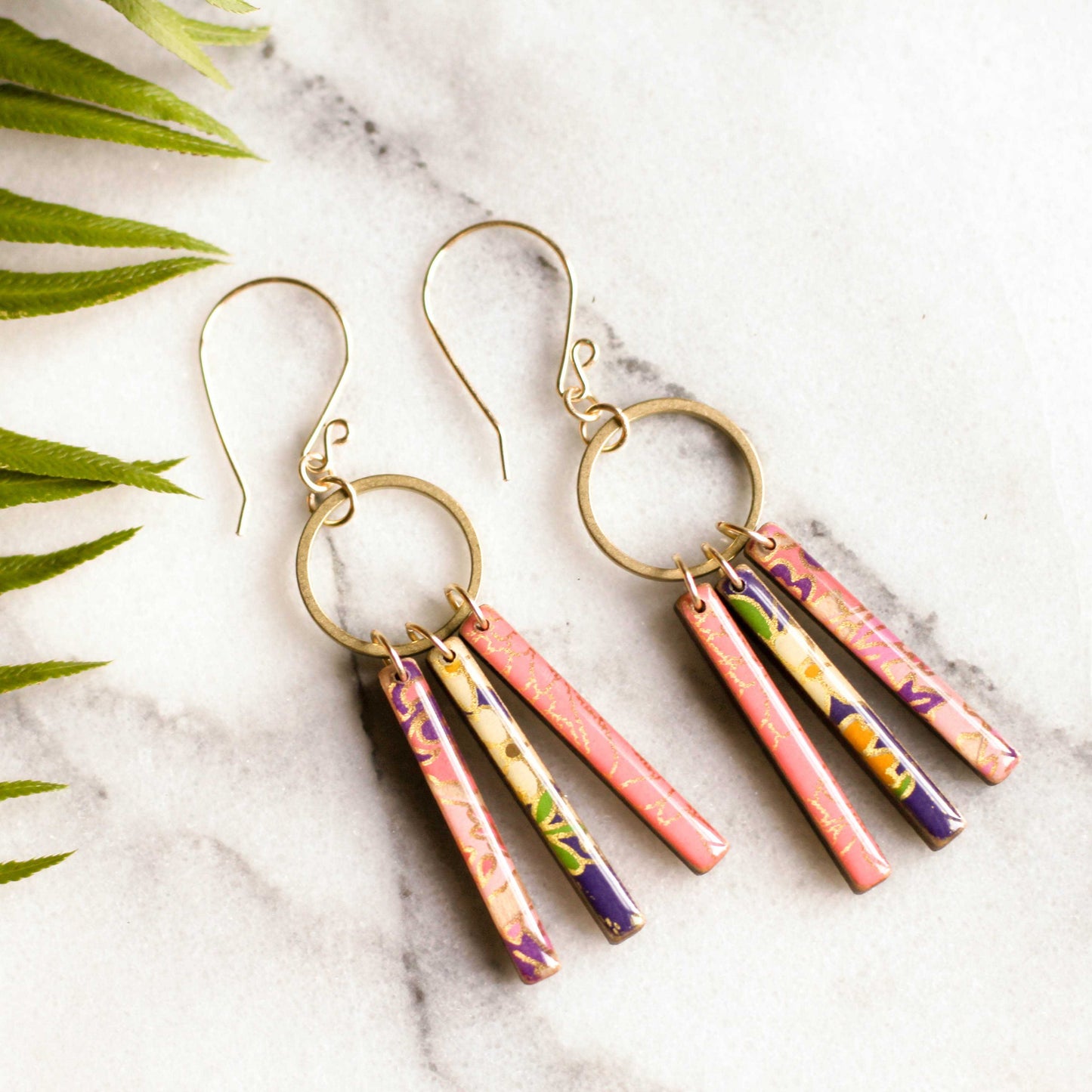 Petite Fringe Earrings- Pink/Purple | shopcontrabrands.com