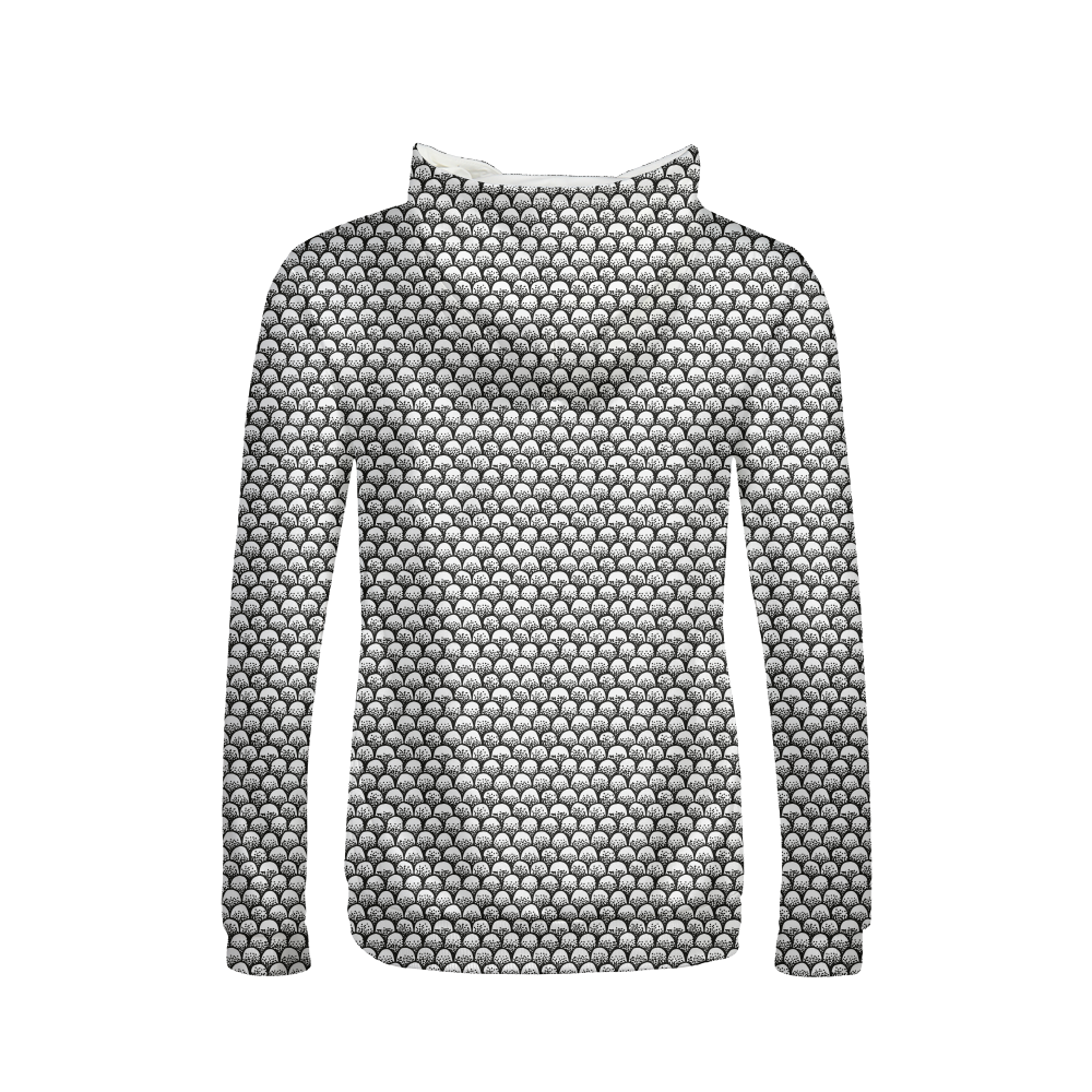 Stippled Scales in Monochrome Women's Hoodie | contrabrands