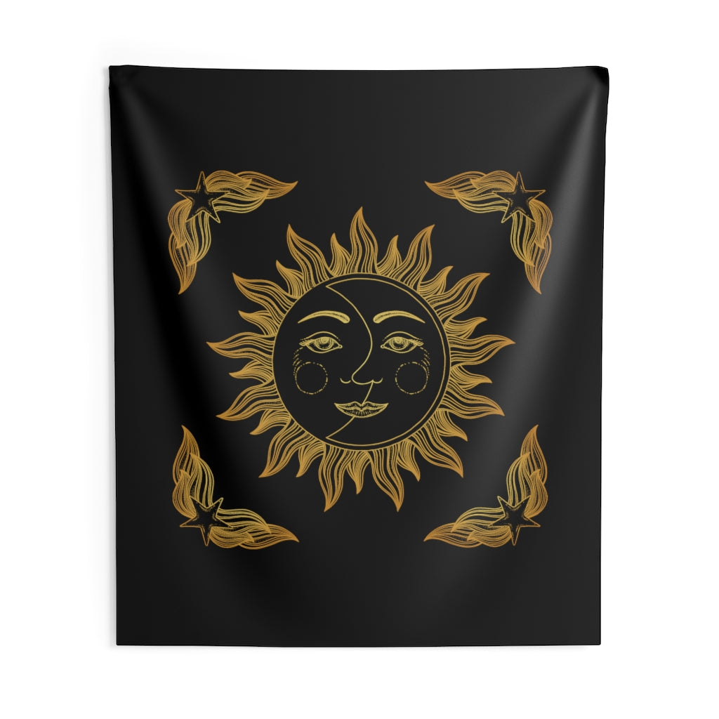 TGR Sun+ Moon Wall Tapesty - Black + Gold