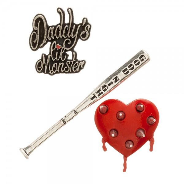 Suicide Squad Harley Quinn Lapel Pin Set | shopcontrabrands.com