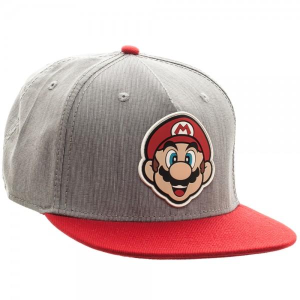 Nintendo Mario Rubber Sonic Weld Gray/Red Snapback | shopcontrabrands.com