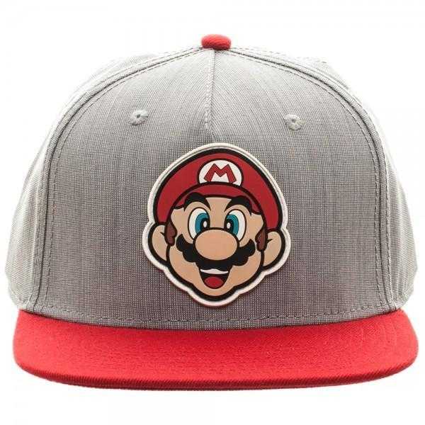 Nintendo Mario Rubber Sonic Weld Gray/Red Snapback | shopcontrabrands.com