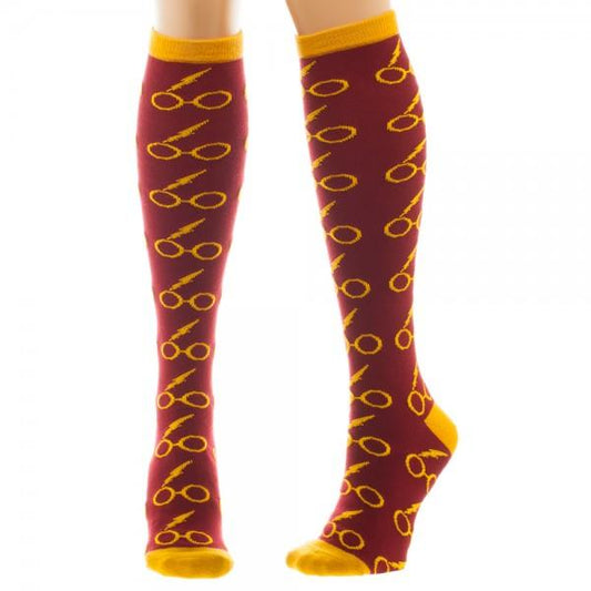 Harry Potter Glasses Knee High Socks - shopcontrabrands.com